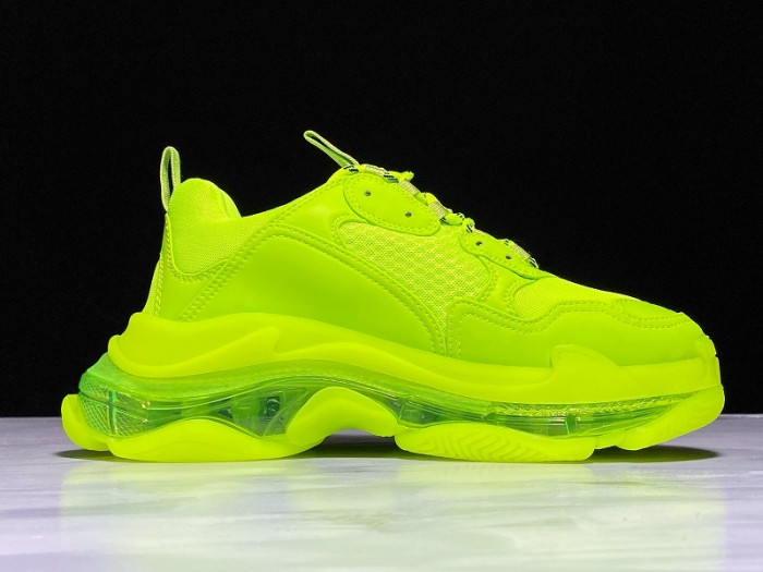balenga triple s neon fluo yellow clear sole 541624 w09ol 3809